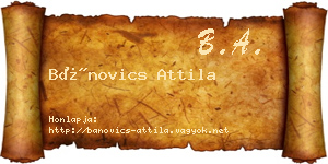 Bánovics Attila névjegykártya